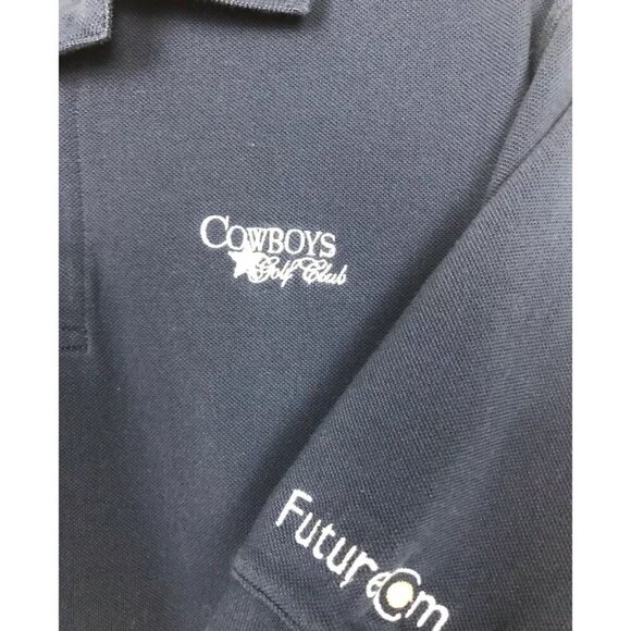 E McGrath Men's Medium Dallas Cowboys Golf Club Blue Short Sleeve Polo Shirt NFL - Picture 3 of 5